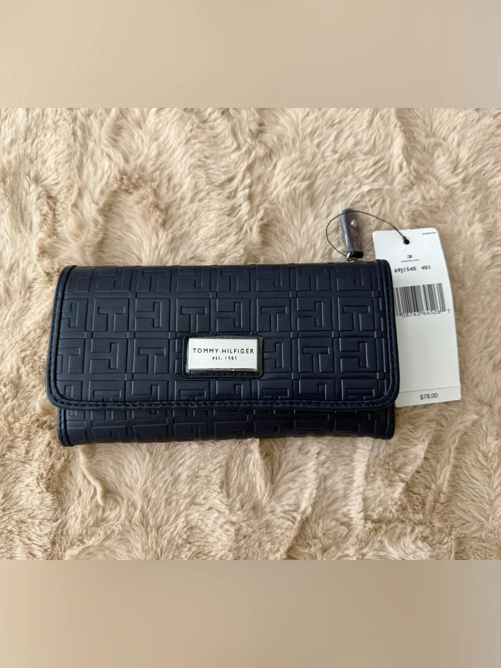 Tommy Hilfiger | Navy Embossed Wallet & Card Holder